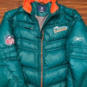 Miami Dolphins NFL On Field Men’s Down Filled Jacket Size:XL